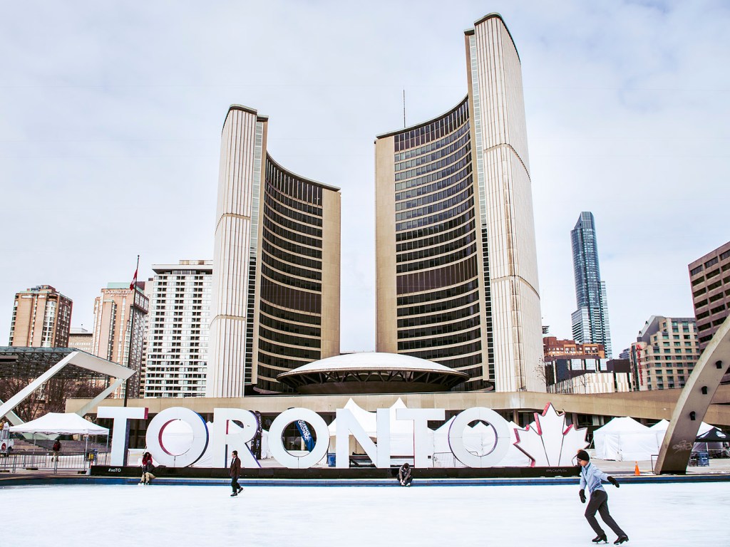 The Toronto sign in Nathan Phillips Square