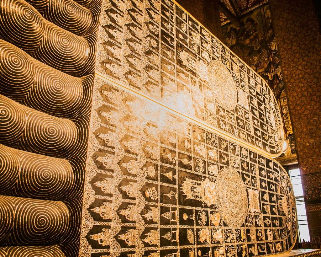 The feet of the Reclining Buddha at Wat Pho