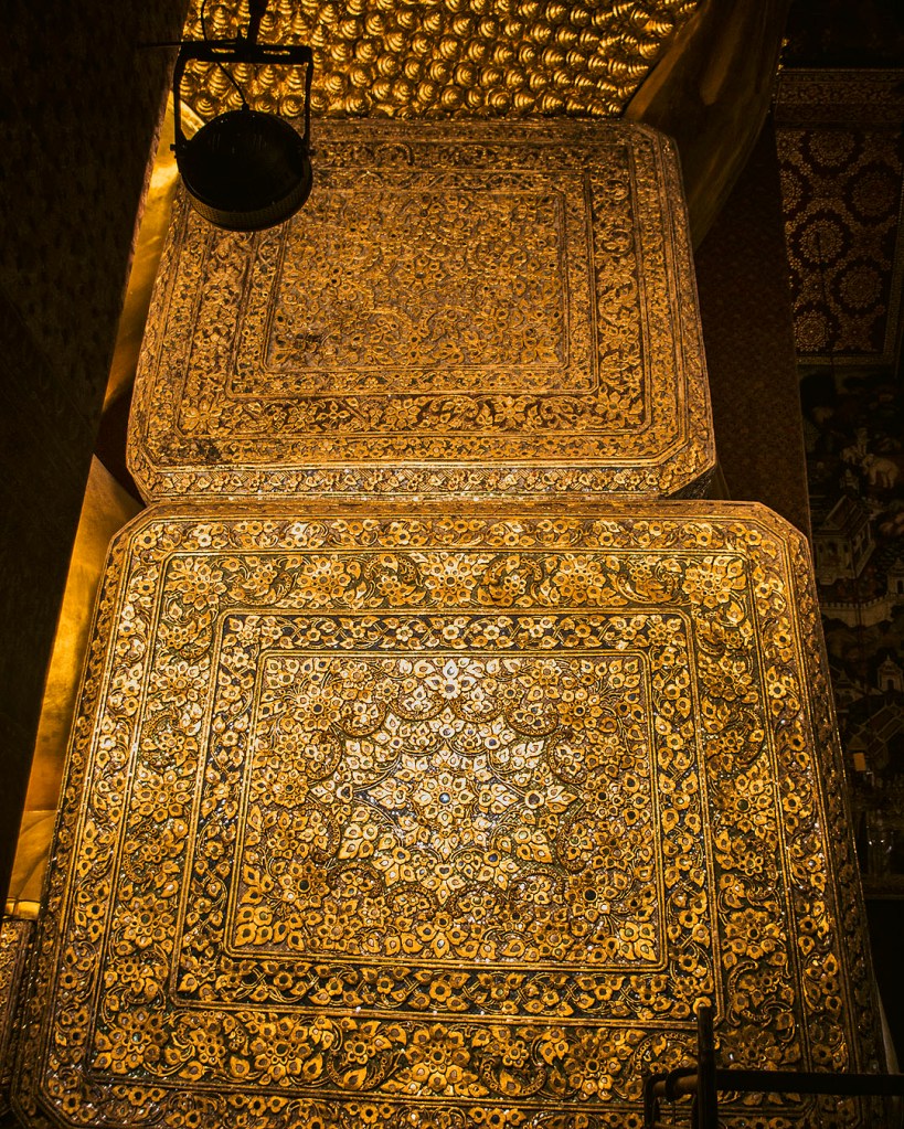 The pillows of the Reclining Buddha at Wat Pho