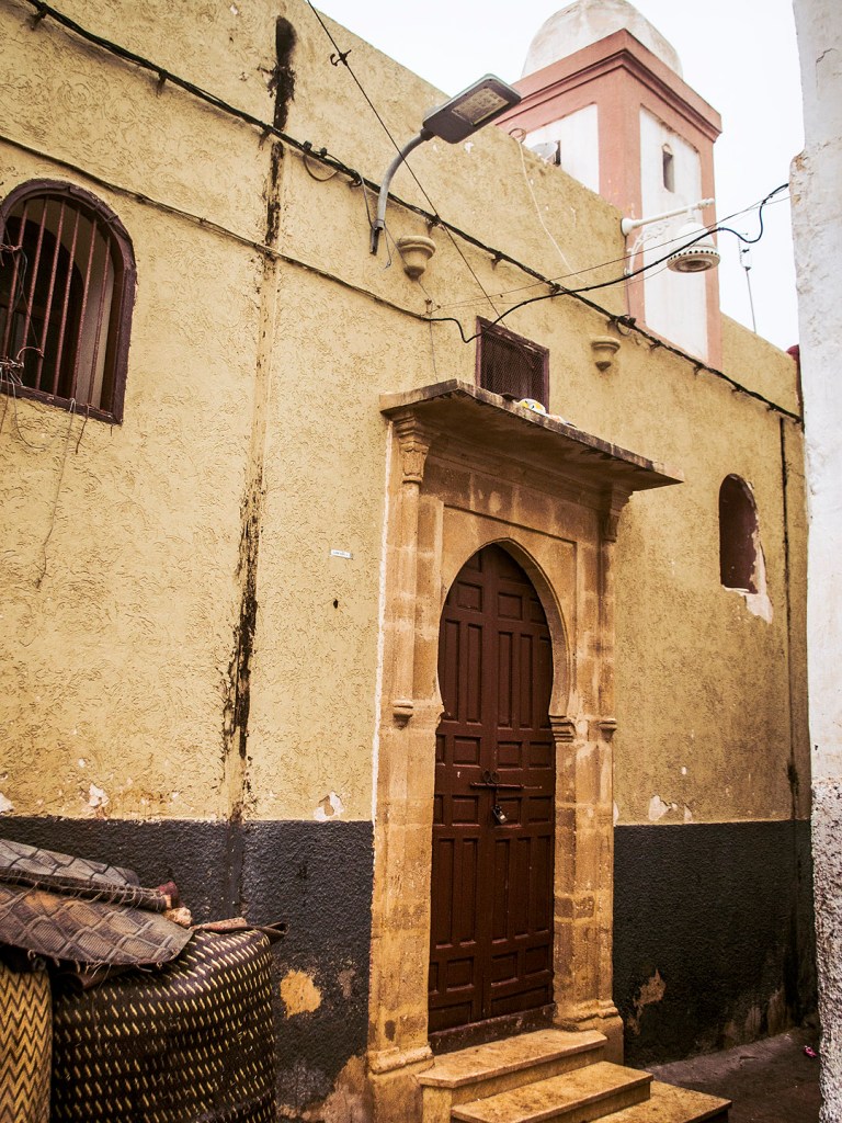 A yellow mosque in Salé, Morocco.