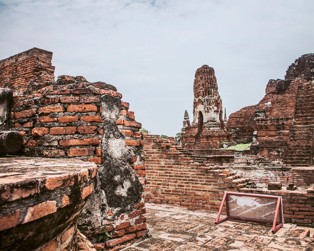 Ruined temple at Wat Mahathat in Ayutthaya, Thailand.