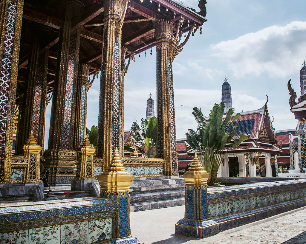 The entrance to Phra Ubosot, the Chapel of the Emerald Buddha.