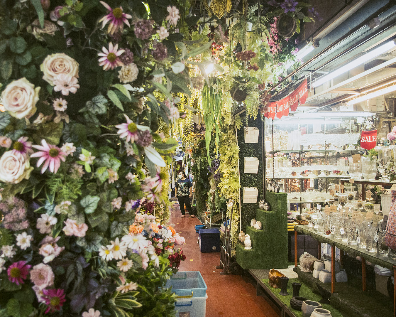 Flowers for sale at Chatuchak Weekend Market.