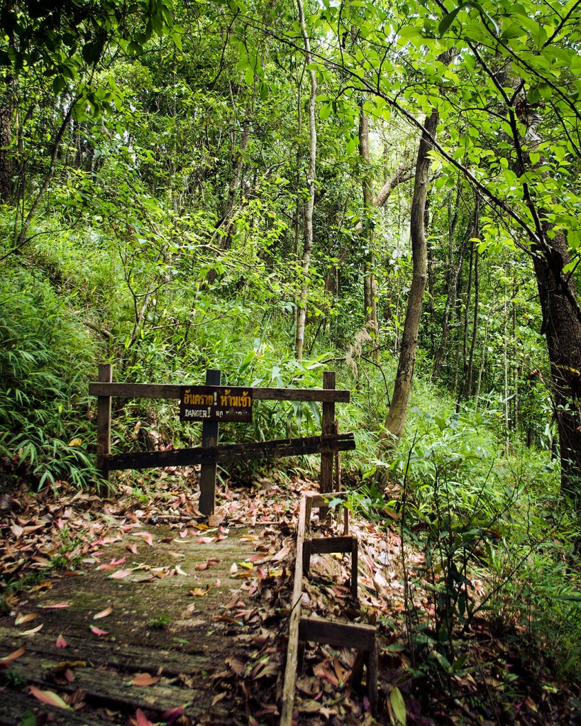 The tropical trails around the Sirithan Waterfall in Doi Inthanon National Park.