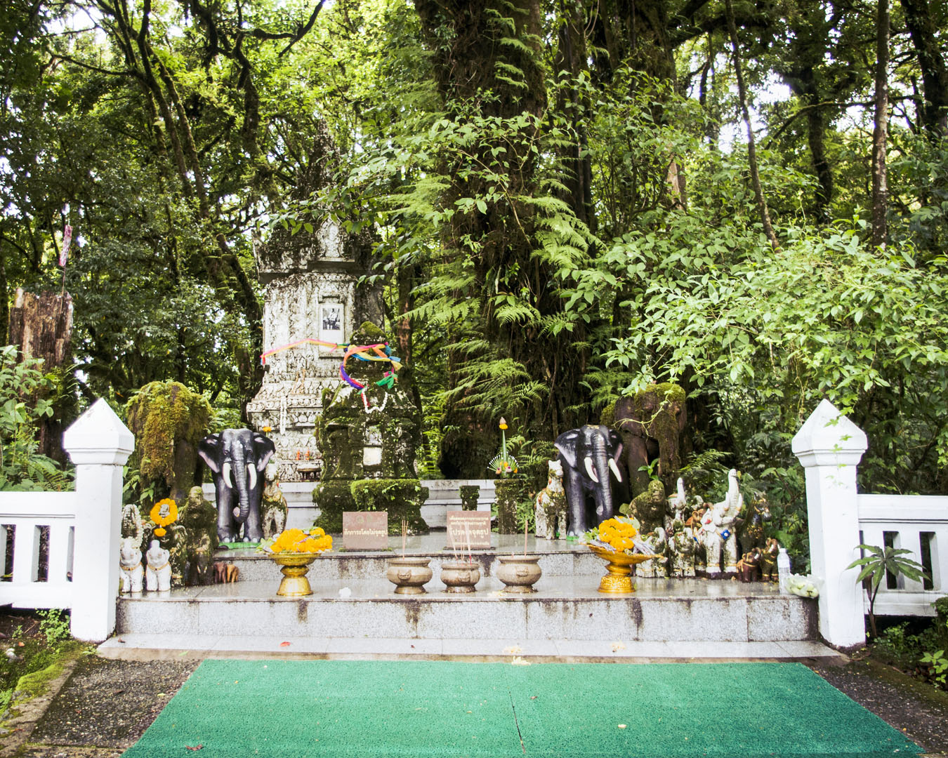 A shrine near the highest spot in Thailand in Doi Inthanon National Park.