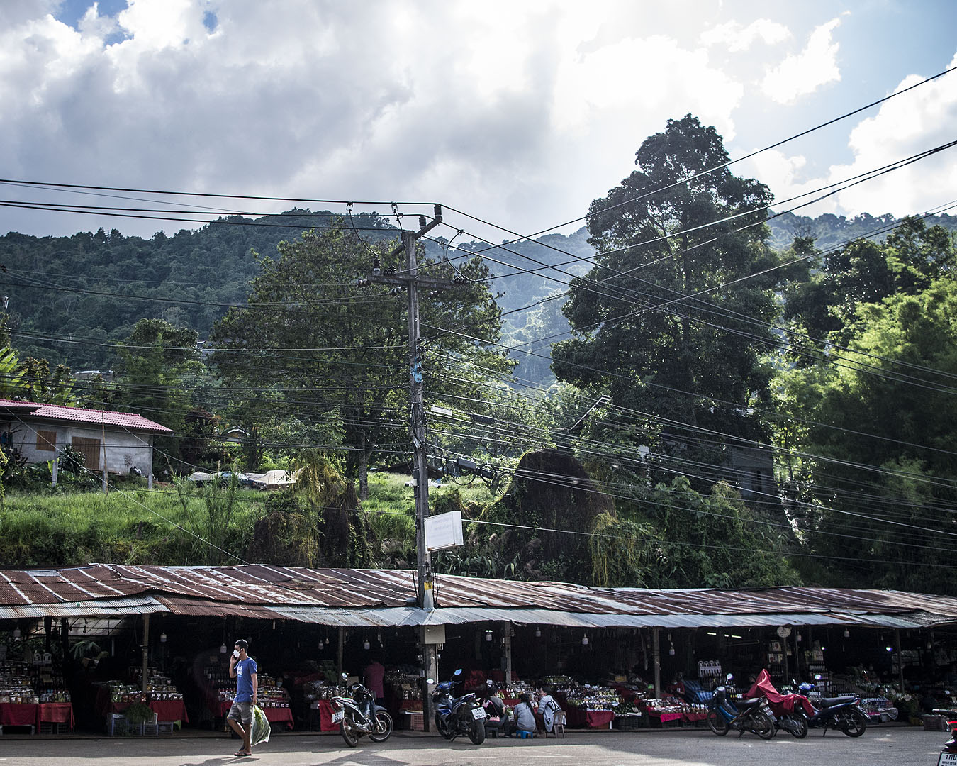 A market in Doi Inthanon National Park, Thailand.