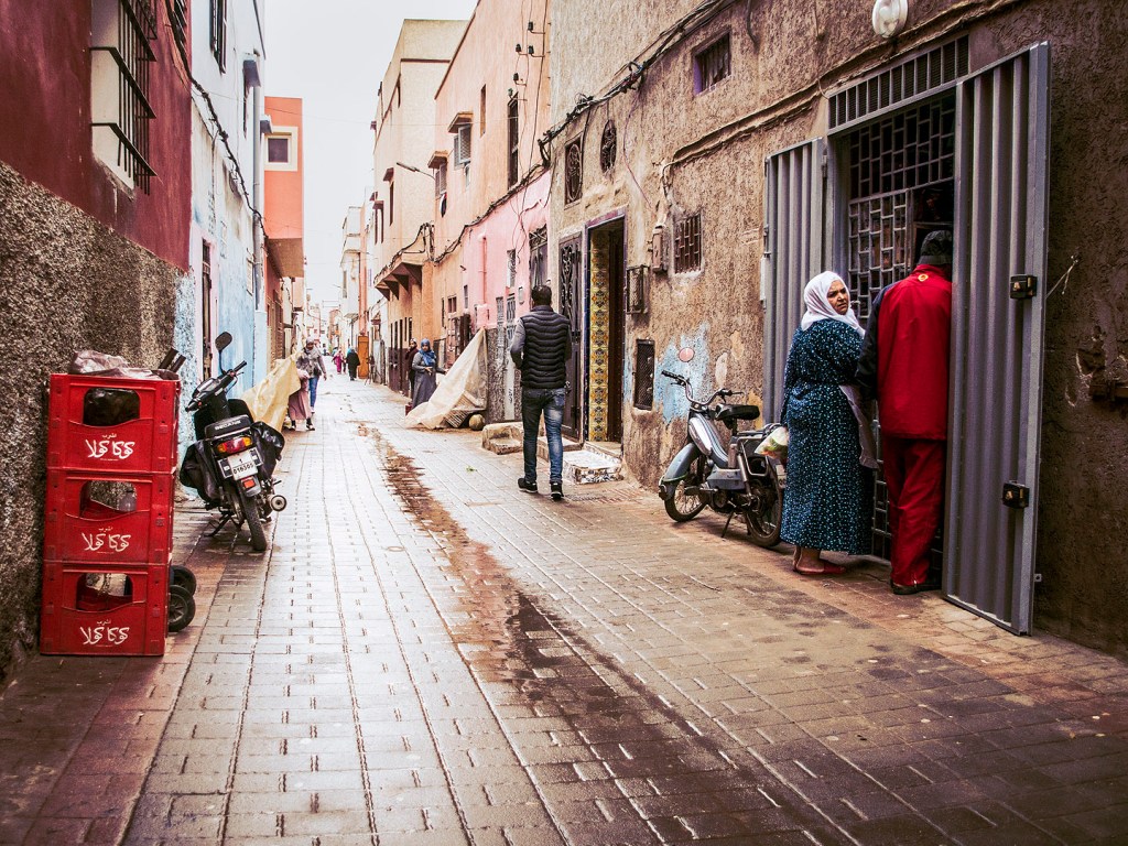 A street in Salé, Morocco.