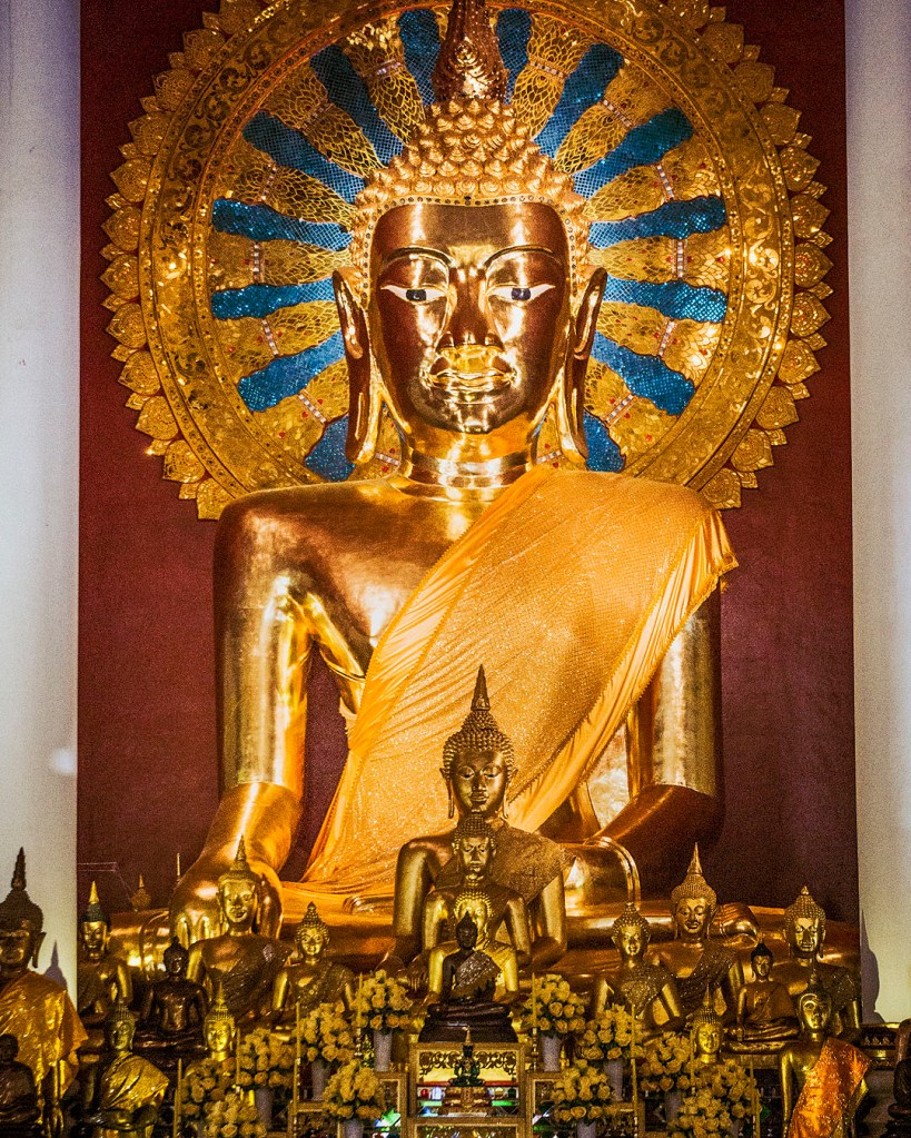 The bronze and copper Phra Chao Thong Tip in the Viharn Luang at Wat Phra Singh.
